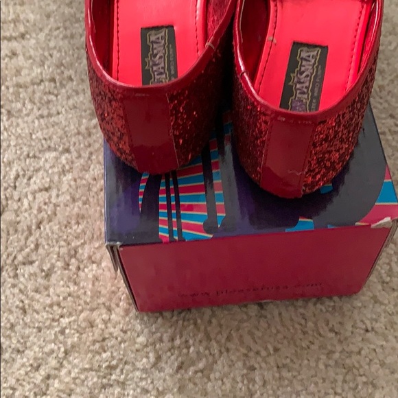 Funtasma Red Glitter Flats. - Picture 6 of 10